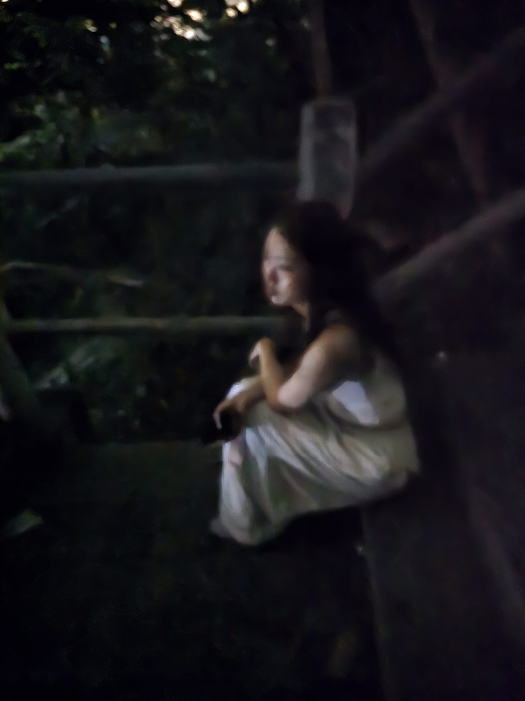南京旅行照片，夜爬紫金山的路上
